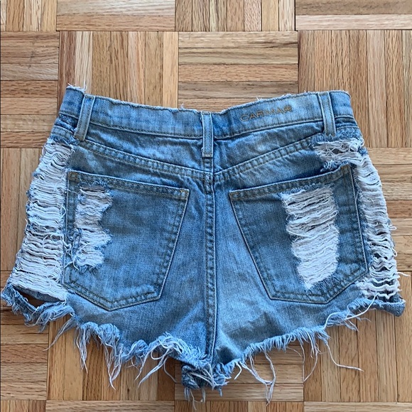 High Waisted Denim Shorts - Picture 2 of 4